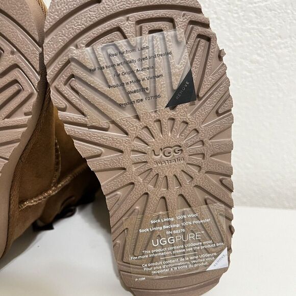 UGG Australia Bailey Bow II Boots Chestnut Toddler Girls Size 8 NEW in BOX - Picture 11 of 14